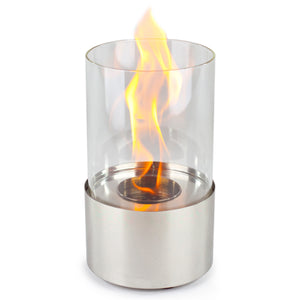 Piccolo Accenda Tabletop Bio-Ethanol Fireplace, Stainless